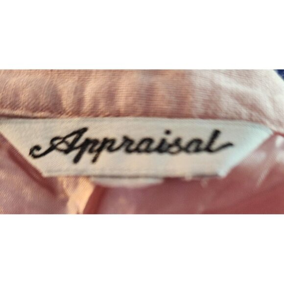 Appraisal Skirt Flare Linen blend Size 5 Pink Below-Knee Career Church modest - Picture 7 of 11